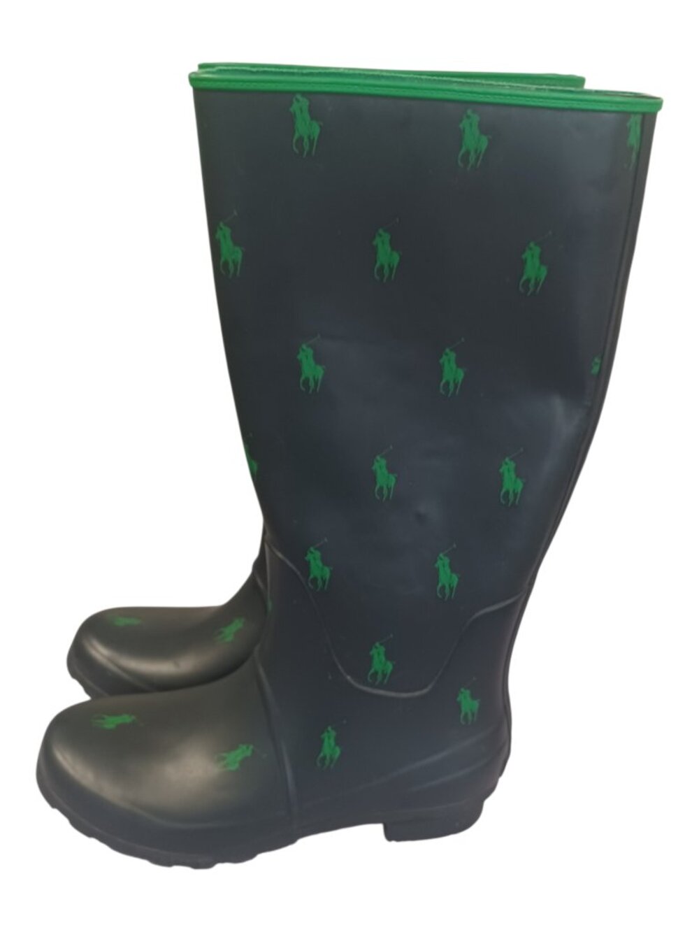 Ralph Lauren Logo Navy Blue  Womens Rain Boots Size 9 - Picture 4 of 11